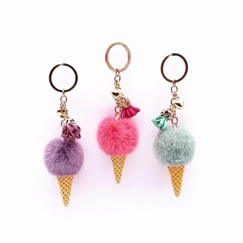Cute Ice Cream Metal Keychain