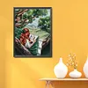 Girl With Back View-14CT Stamped Cross Stitch 29*37cm/11.42*14.57in tapestrymarket