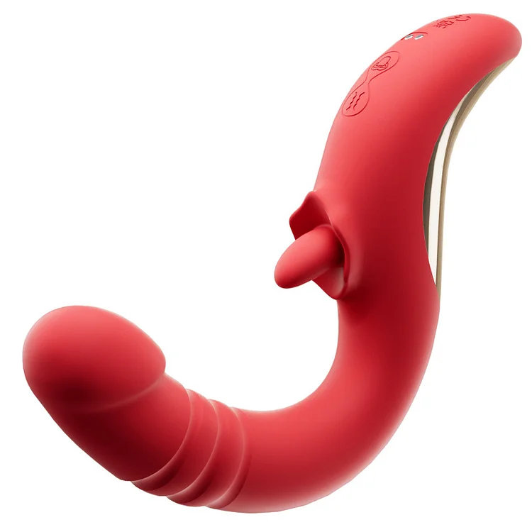 Thrusting G Spot Dildo Vibrators Sex Toy With 9 Thrusting 10 Licking Modes