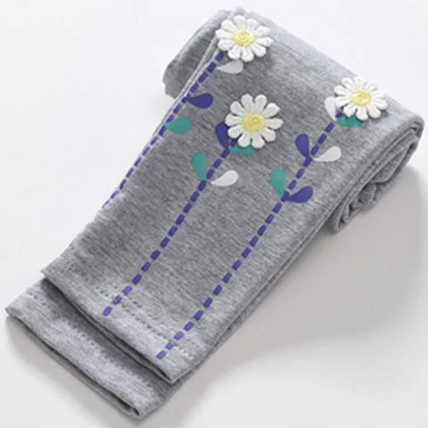 Spring Girls Leggings Cotton Trousers Fille Kids Pants Girls Pants Skinny Print Cartoon Pattern Children Leggings Trousers