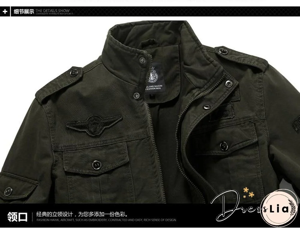 Cotton Military Jacket Men coat Soldier MA1 Style Army Jackets Male Brand Mens Bomber Jackets Plus Size M-6XL