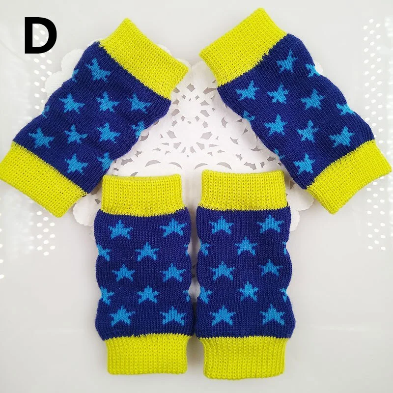 Nigikala Pet Anti-dirty Leggings Knee Dog Booties Socks Teddy Leg Sock Winter Warm Leg Protector Dogs Cat Knitting Socks Cover Sleev