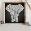 DIY Pearl Painting Elephant for Home Wall Decor(25x25cm)