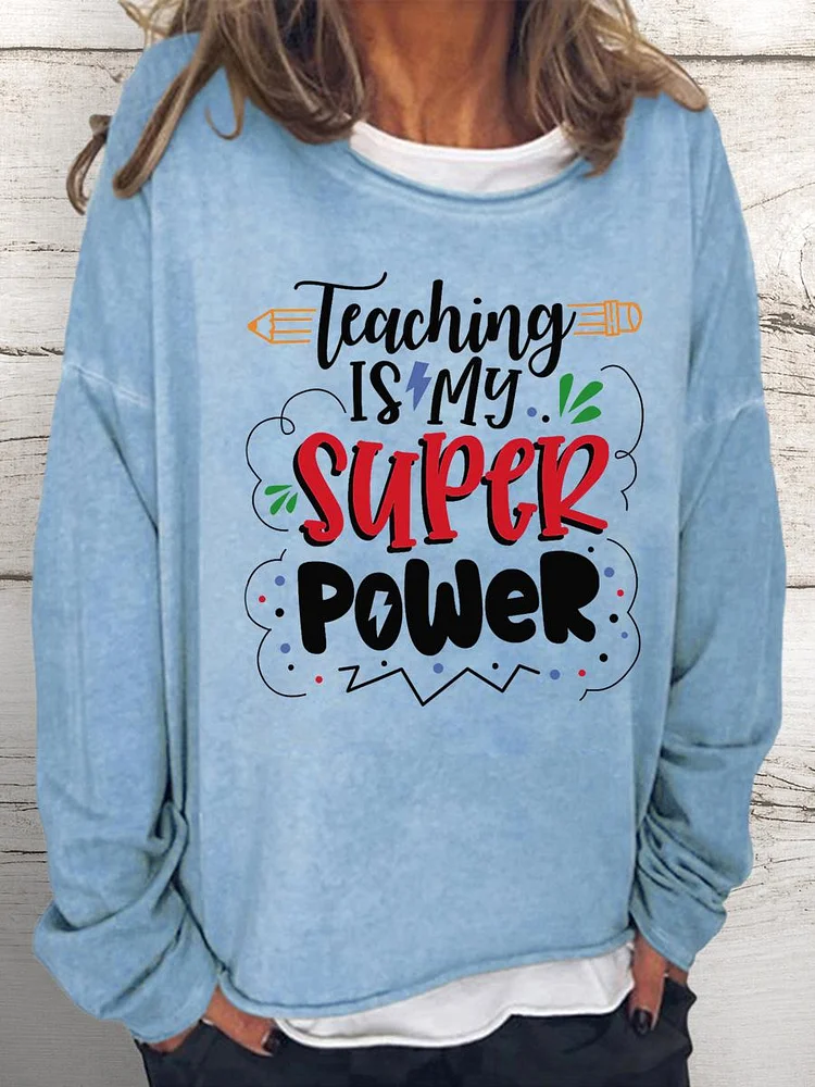 Proud Teacher Women Loose Sweatshirt
