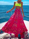 Floral-Print Bohemia Skirt Bottoms