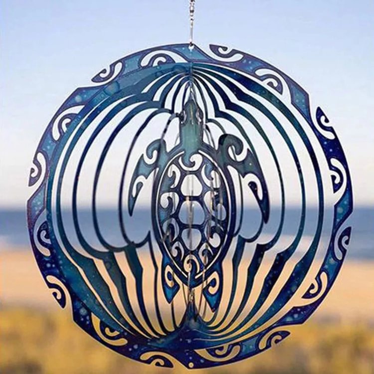Rotating 3D Turtle Wind Chime
