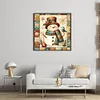 Xmas Snowman-11CT Stamped Cross Stitch 40*40cm tapestrymarket