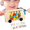Four-color moving game bus shadow matching puzzle children's logical thinking training early education intellectual toys