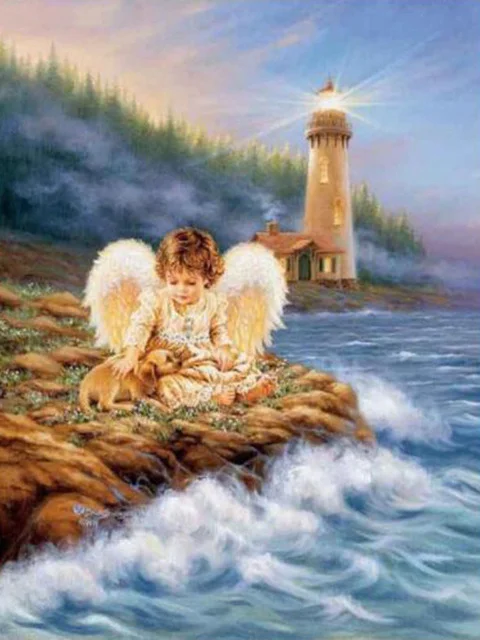 Diamond Painting - Full Round/Square Drill - Angel(30*40 - 50*60cm)