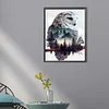 Peinture ronde de diamant de forage de hibou-30*40cm