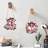 2Pcs Girl 2D Flat DIY Hanging Diamond Art Ornament Window Pendant (Floral Hat)
