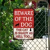 Beware Of The Dog The Cat Is Shady Too - Vintage Metal Signs - 20*30cm/30*40cm - Warning
