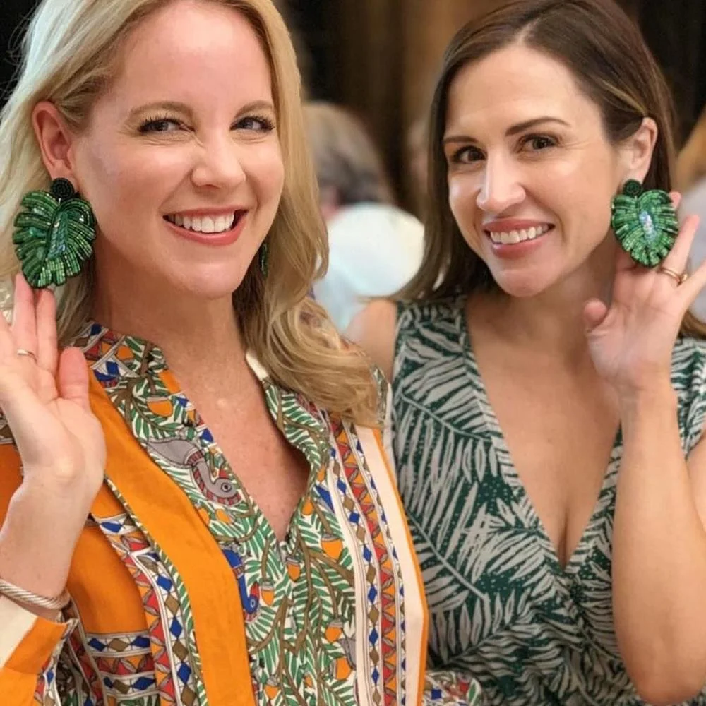 Dvacaman Boho Handmade Beaded Leaf Parrot Pendant Earrings for Women 2022 New Design Wedding Jewelry Korean Drop Dangle Earrings