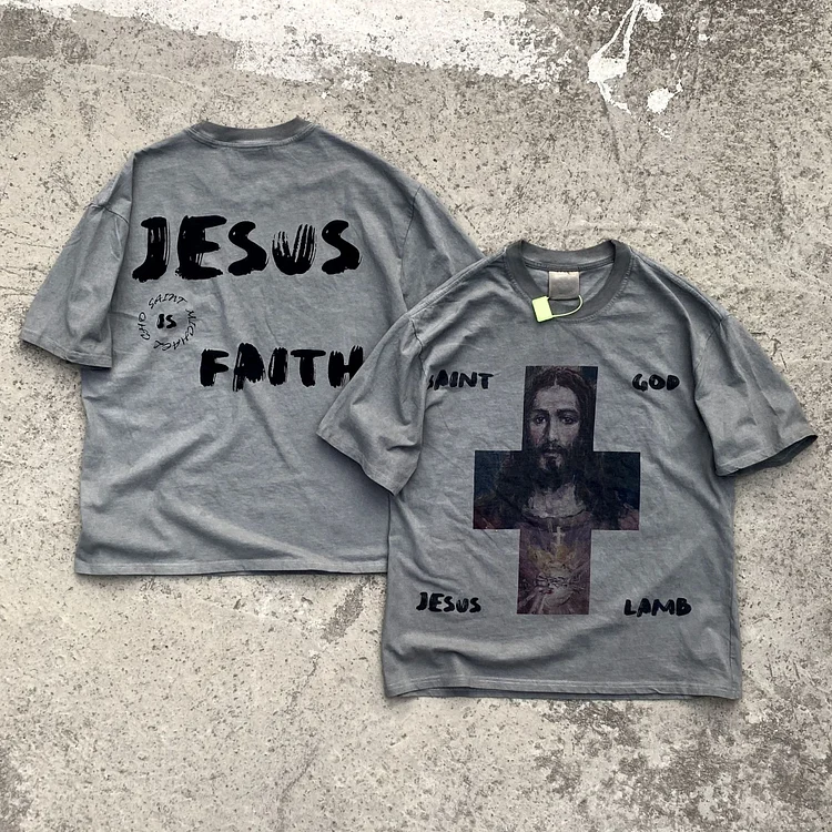 Sopula Jesus Is Faith Vintage Washed T-Shirt