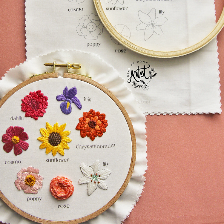 Blooming Sampler Floral Embroidery Set