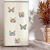 (US Local)6Pcs Flower Butterfly Diamond Painting Art Fridge Magnet for Fridge Whiteboards