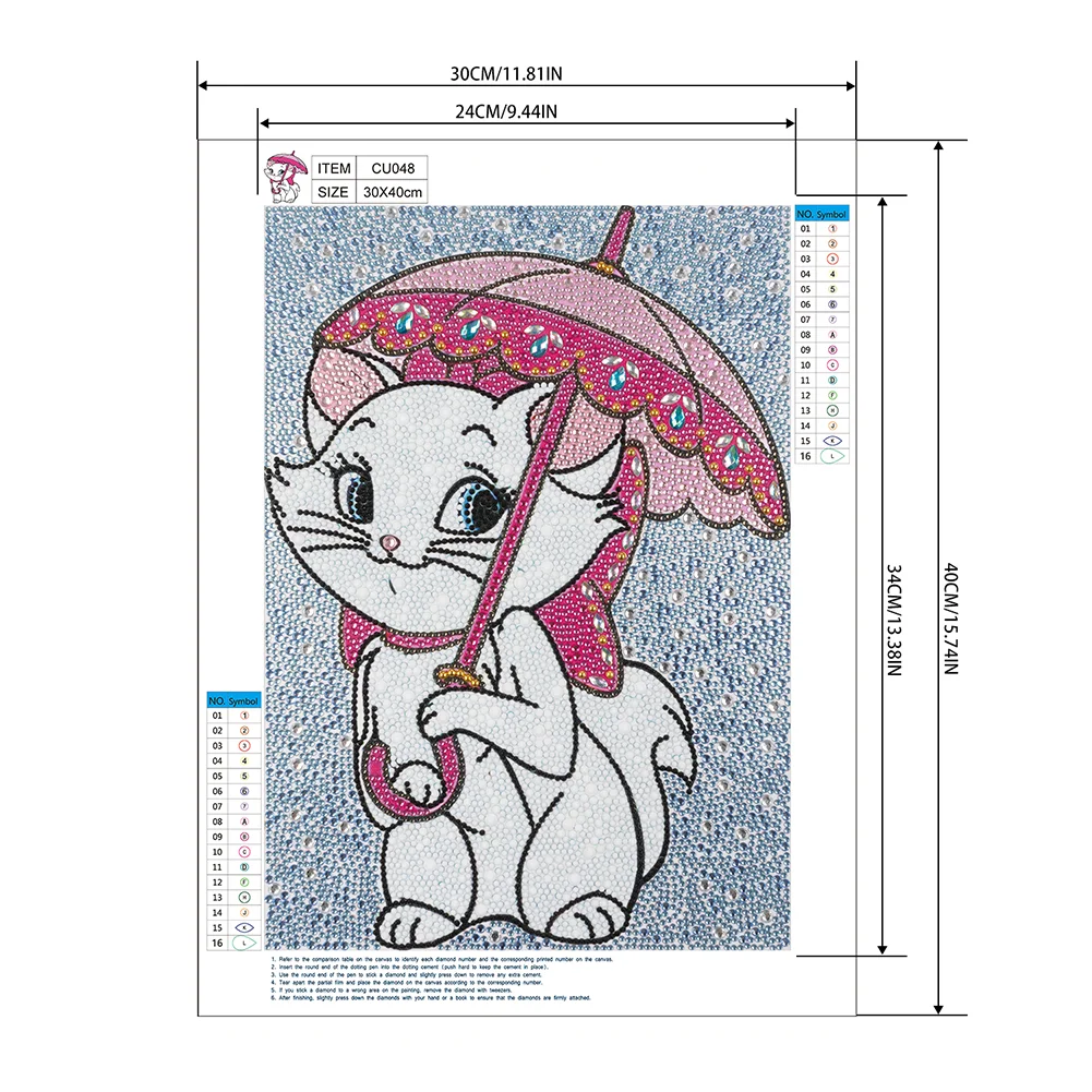 Diamond Painting - Full Crystal Rhinestone - Marie Cat(30*40cm)
