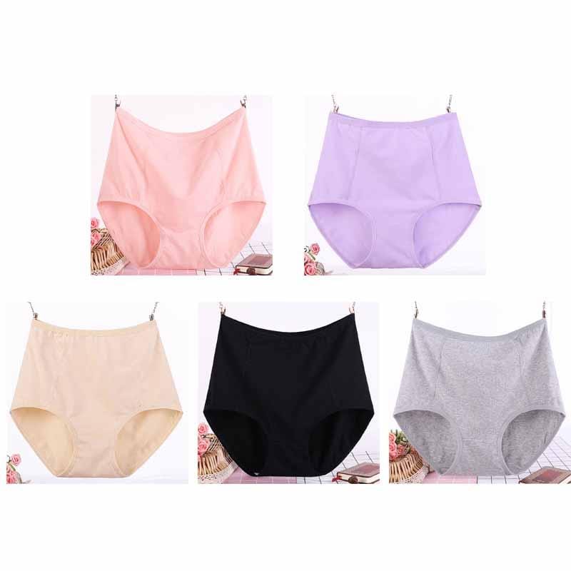  thdmladies Plus Size Soft Cotton Panties 5PCS/Set thedmladies