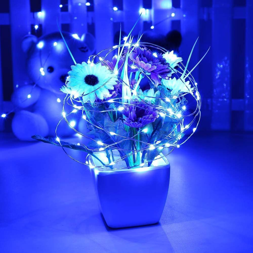 

LED Solar String Lights Waterproof Copper Wire Lamp 8 Mode Decorative Light, 100led+colored light+8 mode, 501 Original