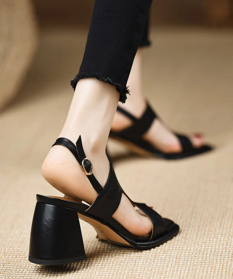 Brown Chunky Suede Boutique Tassel Splicing Slide Sandals