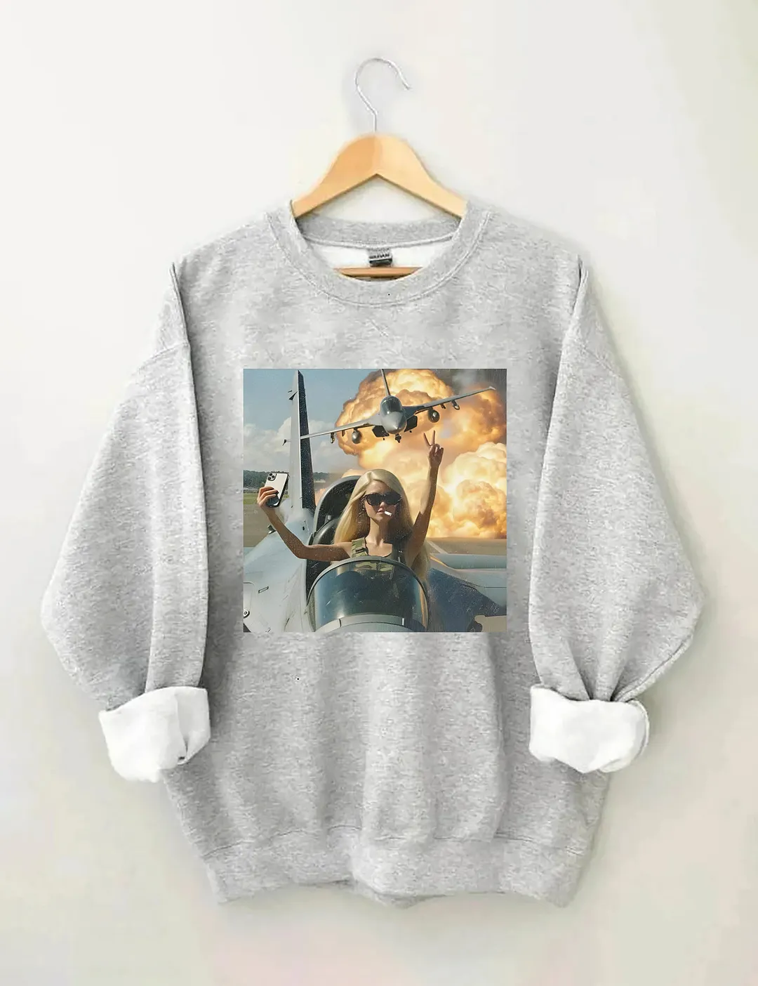 Doll Flying A Plane Sweatshirt