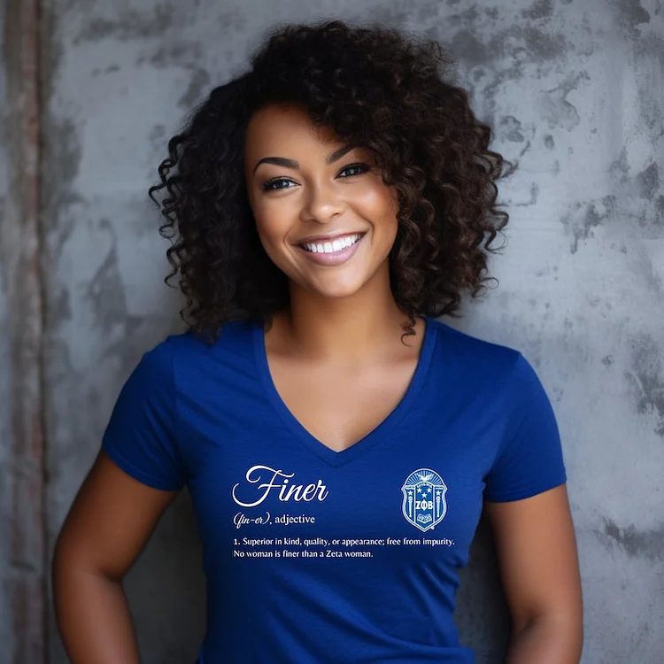 Zeta Phi Beta Finer Defined T-Shirt  (V-neck or Unisex Crewneck)