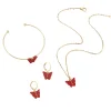 Ensemble de bijoux collier/bracelet/boucles d'oreilles papillon