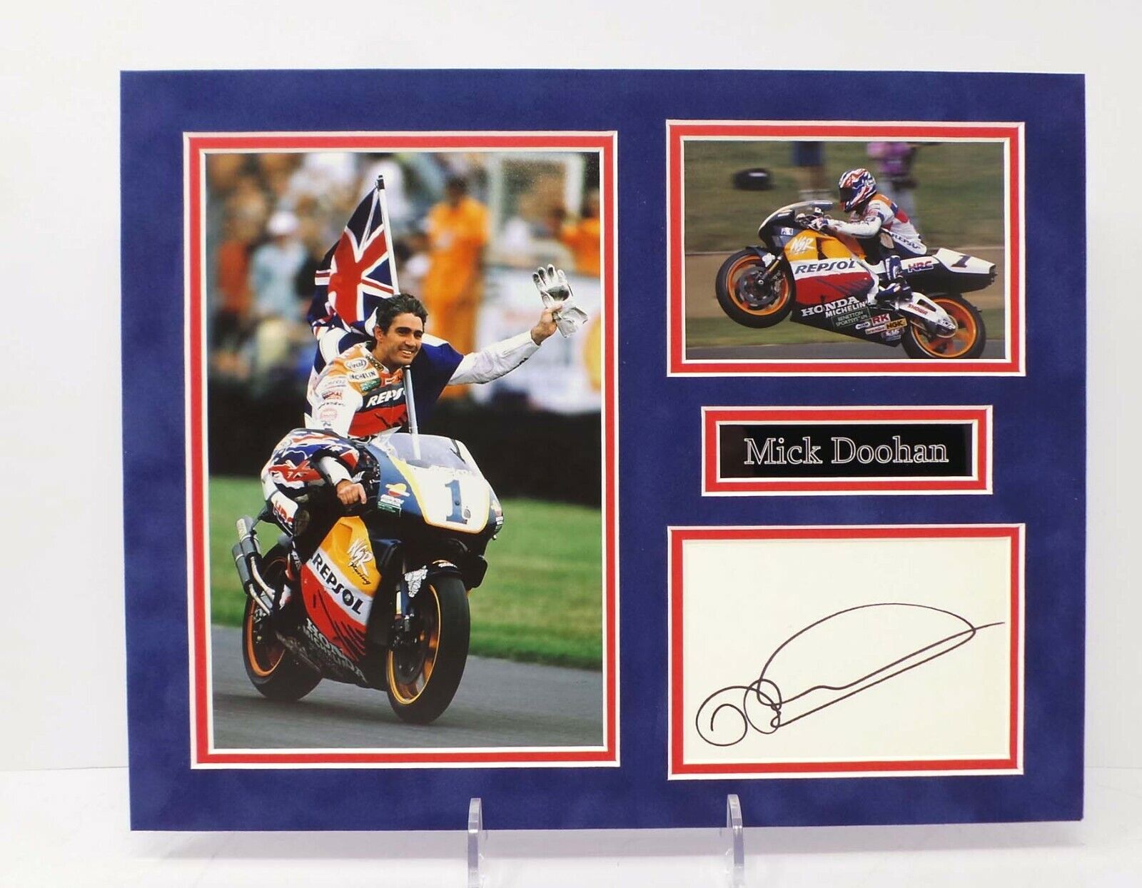 Mick DOOHAN Signed & Mounted Photo Poster painting Display 3 AFTAL RD COA Team Honda Champion