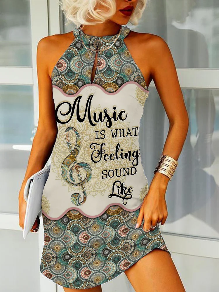 Music Is What Feelings Sound Like Slim Fit Mini Dress