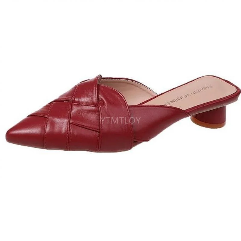 Women's Shoes Slippers Summer 2021 New Fashion Outdoor Pointed Muller Zapatillas Mujer Casa Sapatos Femininos Flip Flop