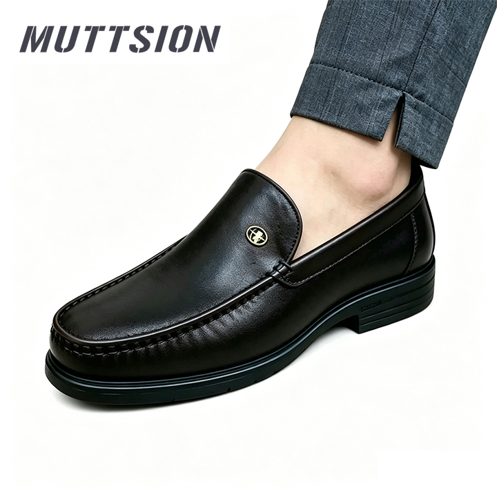 MUTTSION British Cowhide Breathable Perforated Leather Dress