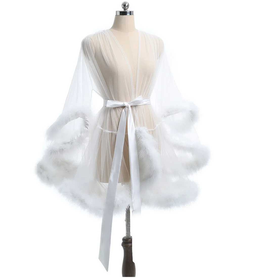 Brownm Sex Lingerie Ebay Large Size Transparent Seduction Net Yarn Sexy Hair Bathrobe