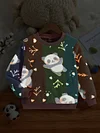 Kid Girl Cozy Panda Plush Fashion Long Sleeves Sweatshirts