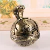 Retro Windproof Ashtray Hand-Carved Creative Personality Bronze Metal Windproof Ashtray
