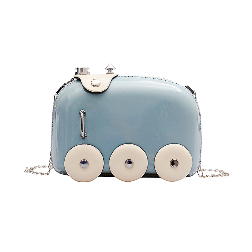 

Cute Train Shaped Crossbody Bag Women PU Small Chain Shoulder Pouch -Blue, 501 Original
