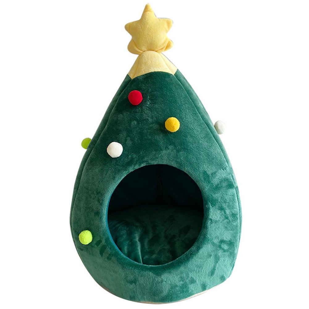 

Xmas Tree Shape Pet Nest Winter Warm Kitten Cat House Sleep Bed Pet Product, 501 Original