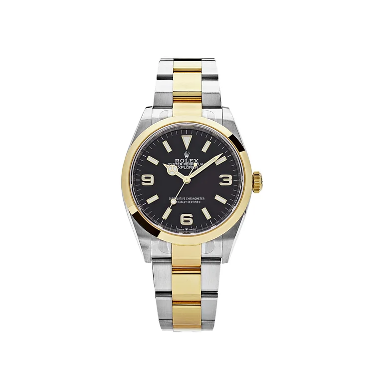 Rolex Explorer 124273 Yellow Gold Stainless Steel Black Dial