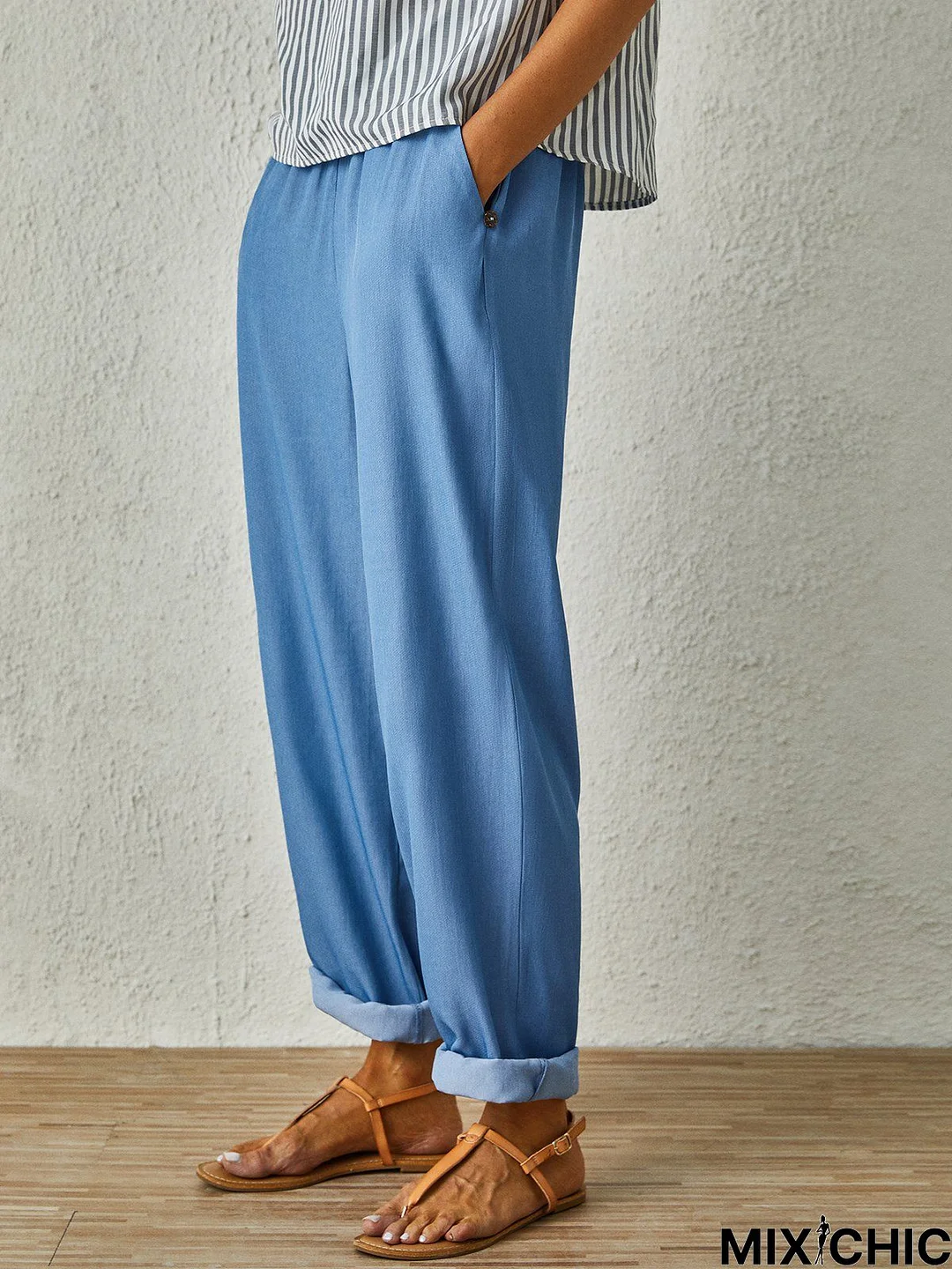 elastic slacks