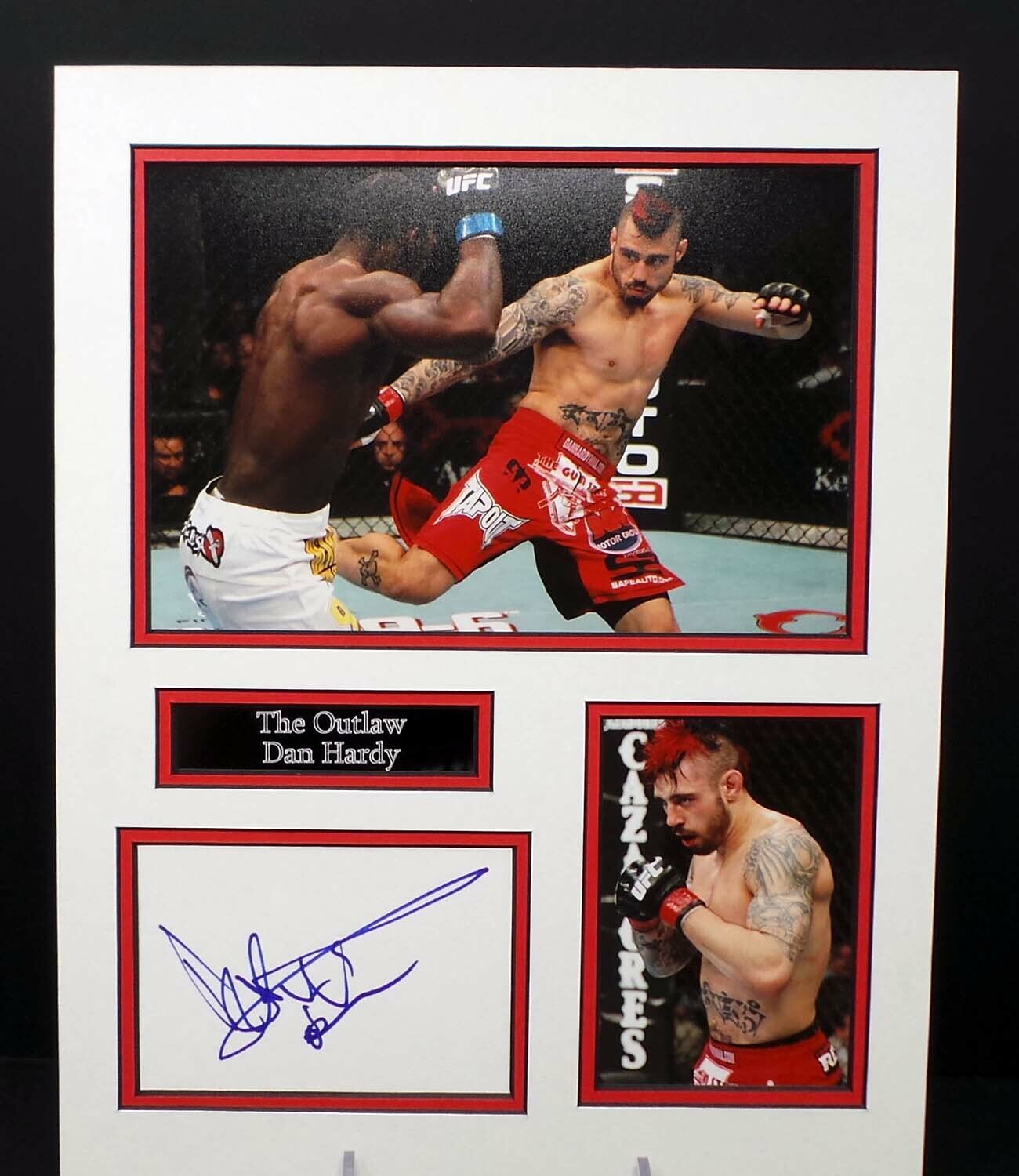 Dan HARDY The Outlaw MMA UFC Signed & Mounted Photo Poster painting Display 1 AFTAL RD COA