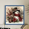 Christmas Snowman-11CT Stamped Cross Stitch 40*40cm/15.75*15.75in tapestrymarket