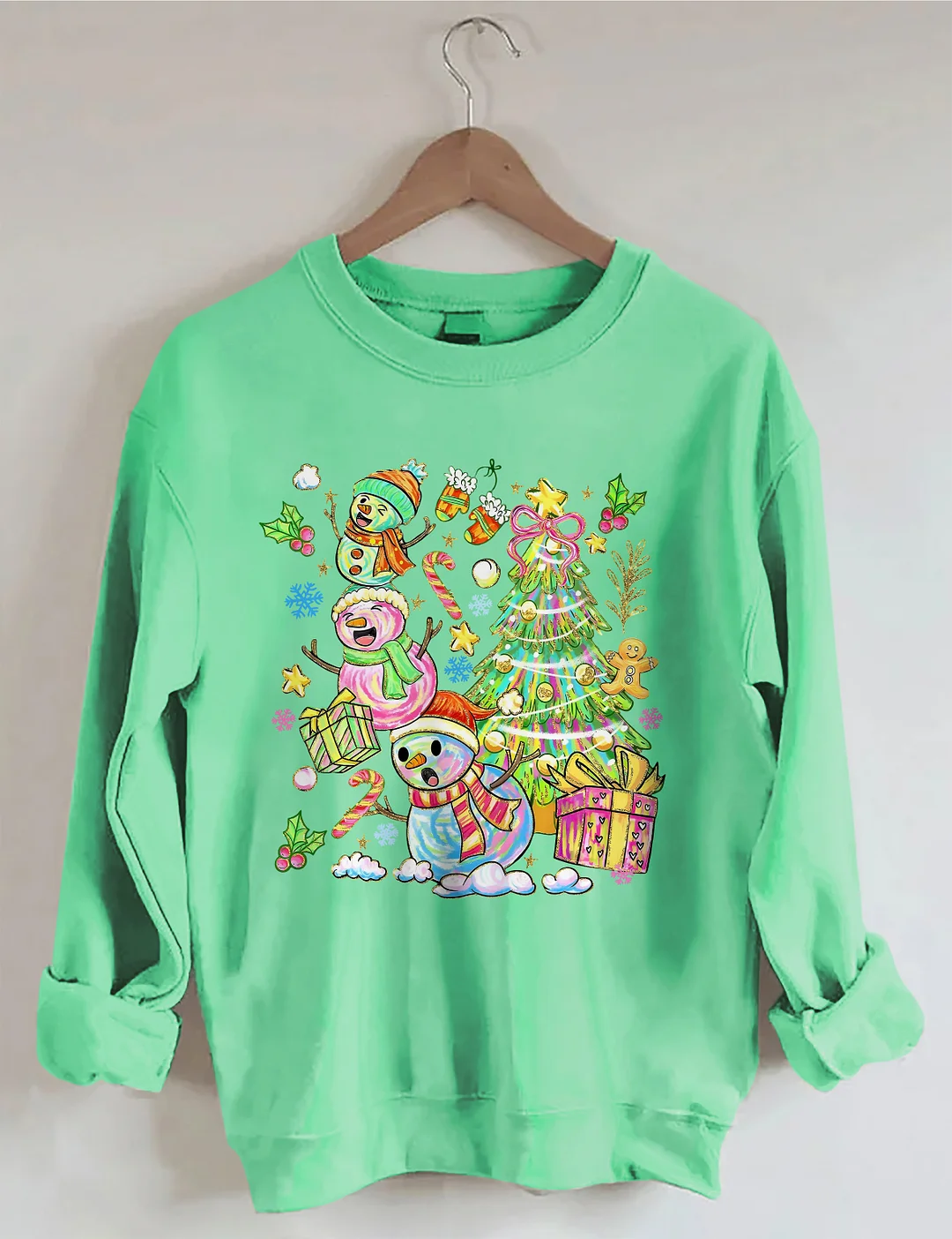 Snowman Christmas Tree Sweatshirt