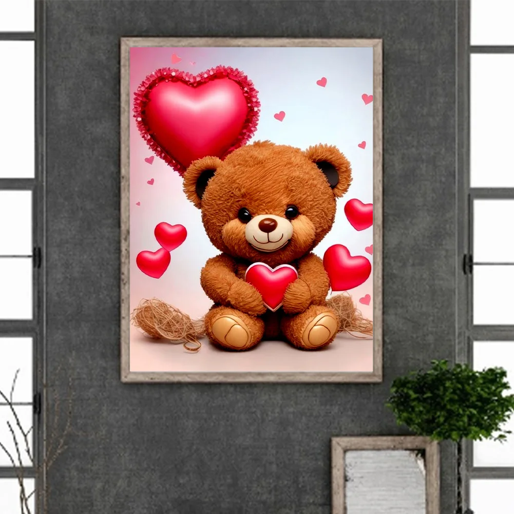 Diamond Painting - Full Round Drill - Love Bear(Canvas|30*40cm)