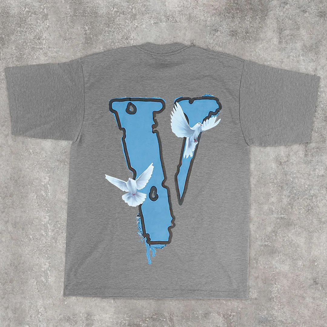 Tide brand print casual retro street short-sleeved T-shirt