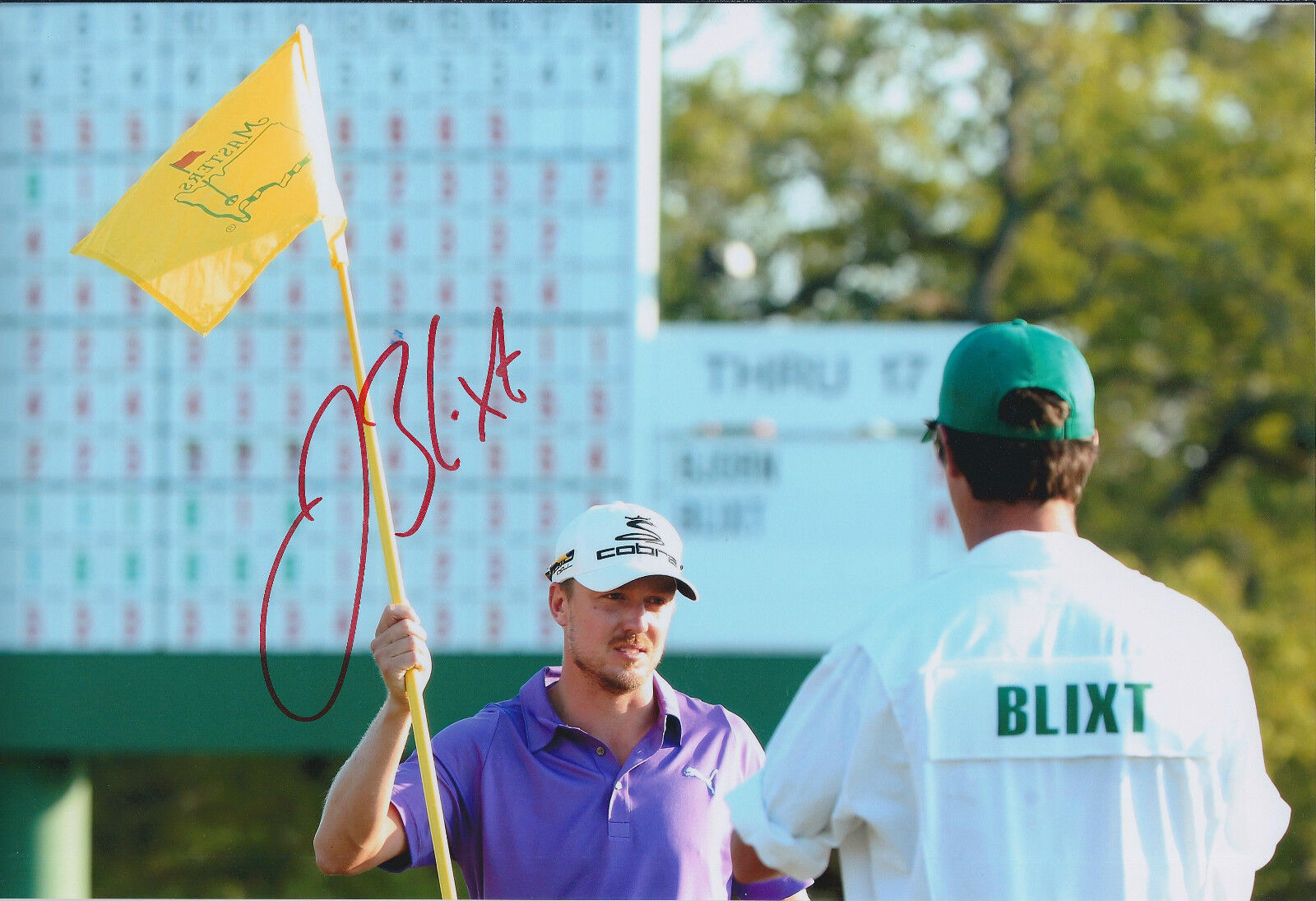 Jonas BLIXT SIGNED Golf Autograph 12x8 Photo Poster painting AFTAL COA US PGA Ryder Cup