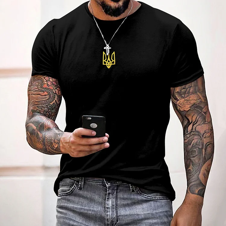 Simpfit T-Shirt mit Ukrainer-Print für Herren