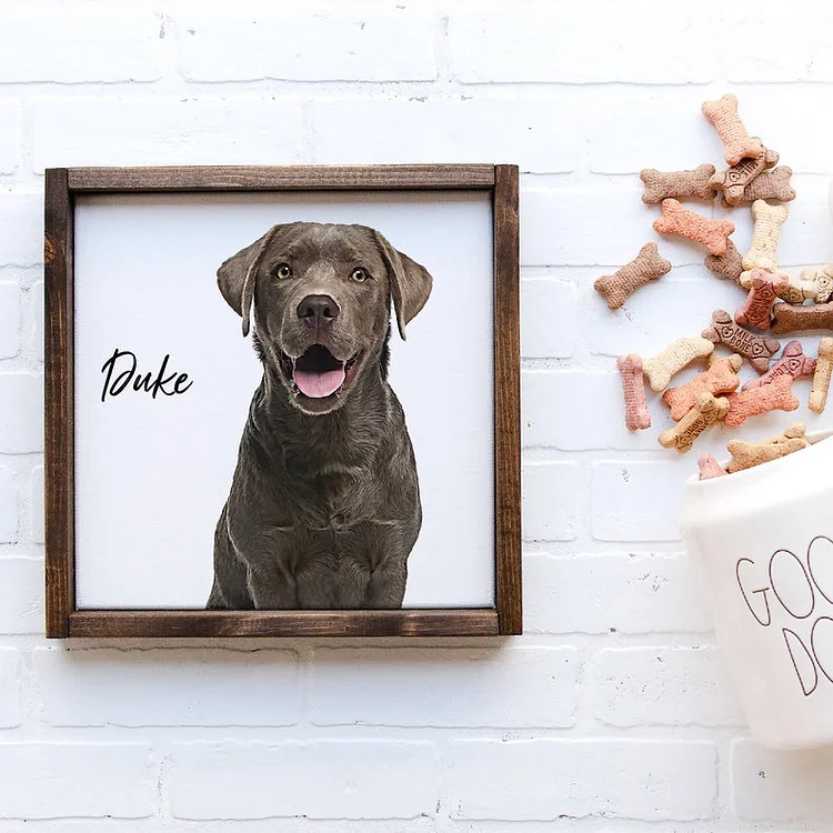 Custom Pet Photo Print Canvas — Oil Effect on Canvas, Custom Photo on Framed Canvas