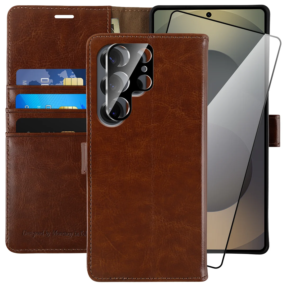 MONASAY Wallet Case Fit for Galaxy S25 Ultra 6.9 inch 5G