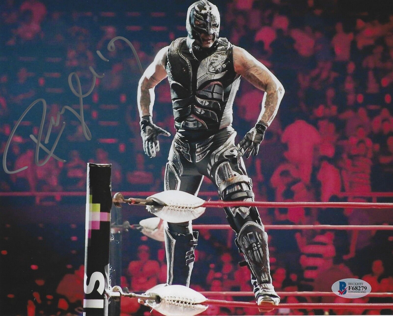 Rey Mysterio Signed 8x10 Photo Poster painting BAS Beckett COA WWE Wrestling Picture Autograph 3