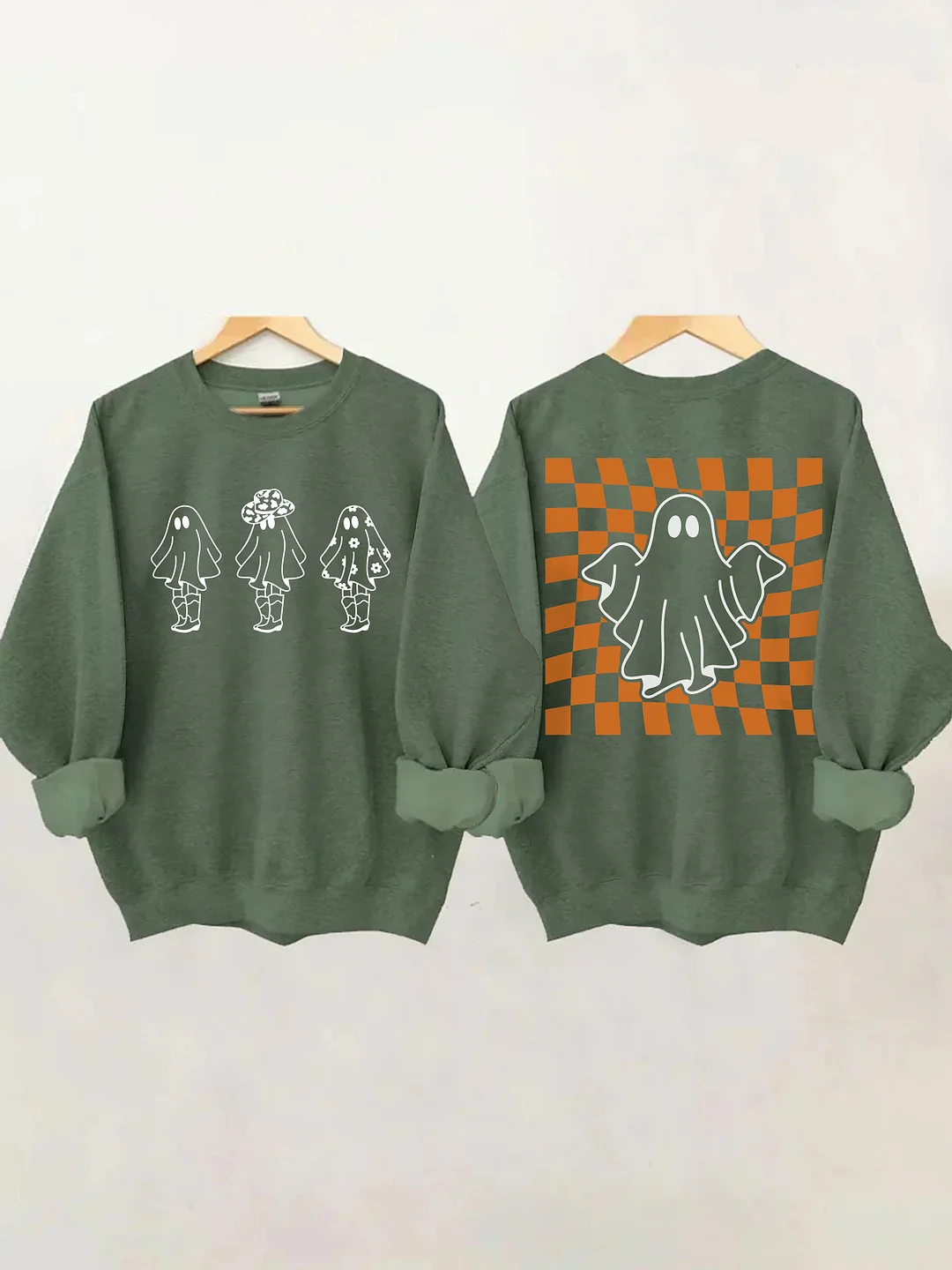 Ghost Outline Spooky Season Sweatshirt