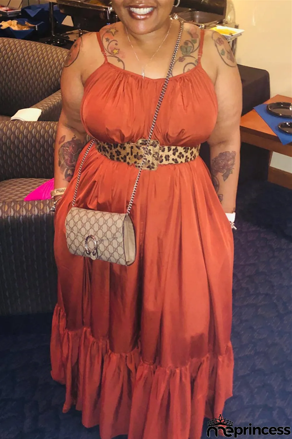 Light Purple Sexy Casual Solid Backless Spaghetti Strap Loose Sling Dress